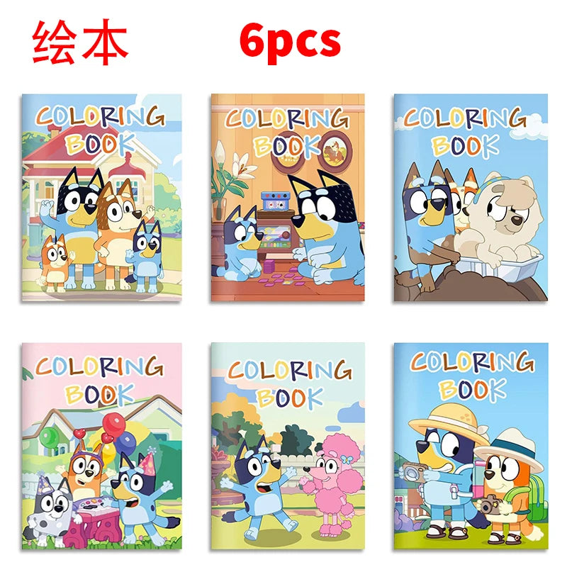 Nyvele - Bluey & Bingo – Livro de Desenho e Brinquedo DIY Infantil