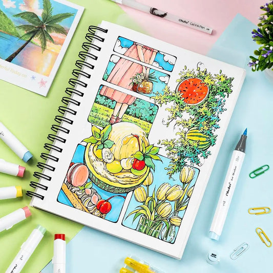 Nyvele - Conjunto Profissional de Marcadores Ohuhu Honolulu para Desenho