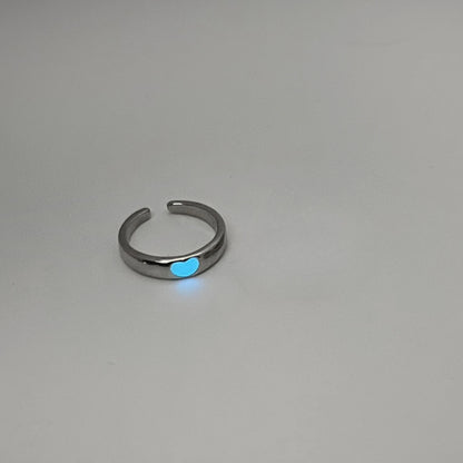 Nyvele Glowing Blue & Pink Heart Ring – Couple Jewelry for Couple