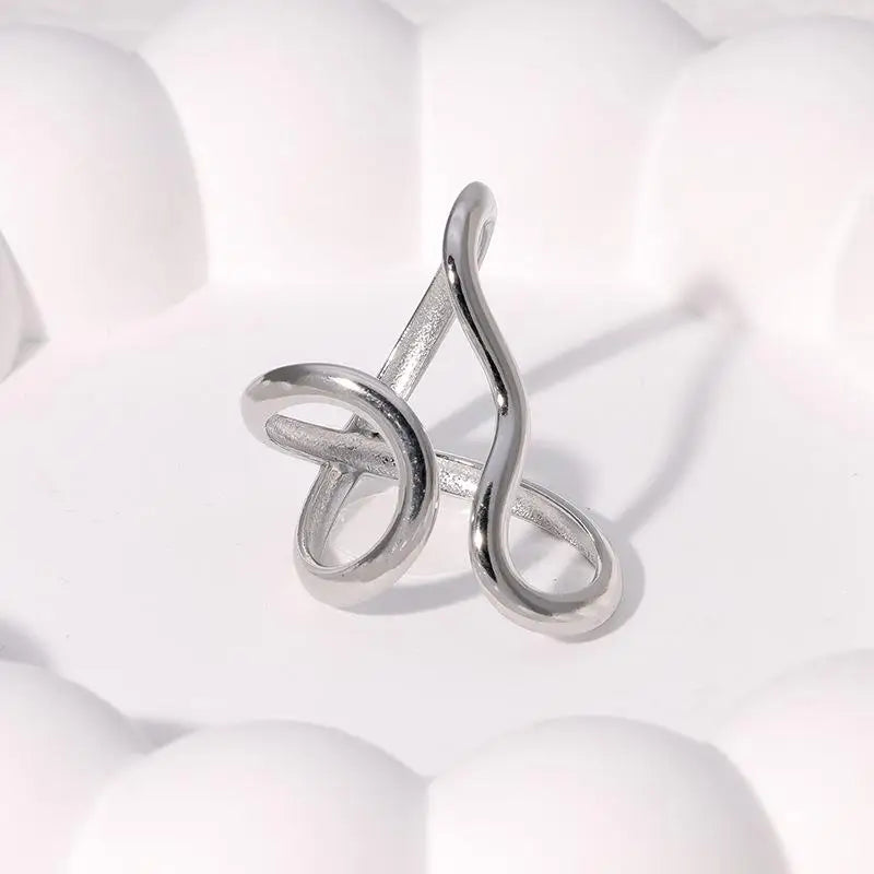 Nyvele Gold Plated Stainless Steel Open Ring for Women – Trendy Jewelry