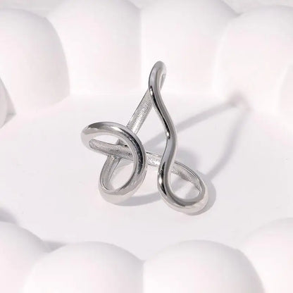 Nyvele Gold Plated Stainless Steel Open Ring for Women – Trendy Jewelry