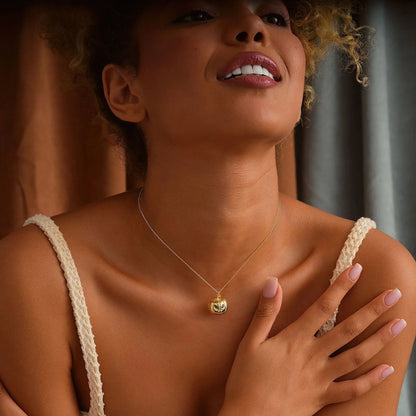 Nyvele Gold Plated Pumpkin Necklace – Simple Dainty Halloween Jewelry Gift