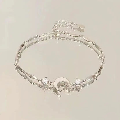Nyvele Steel Butterfly Cherry Blossom Bracelet with Pink Zircon – For Woman's