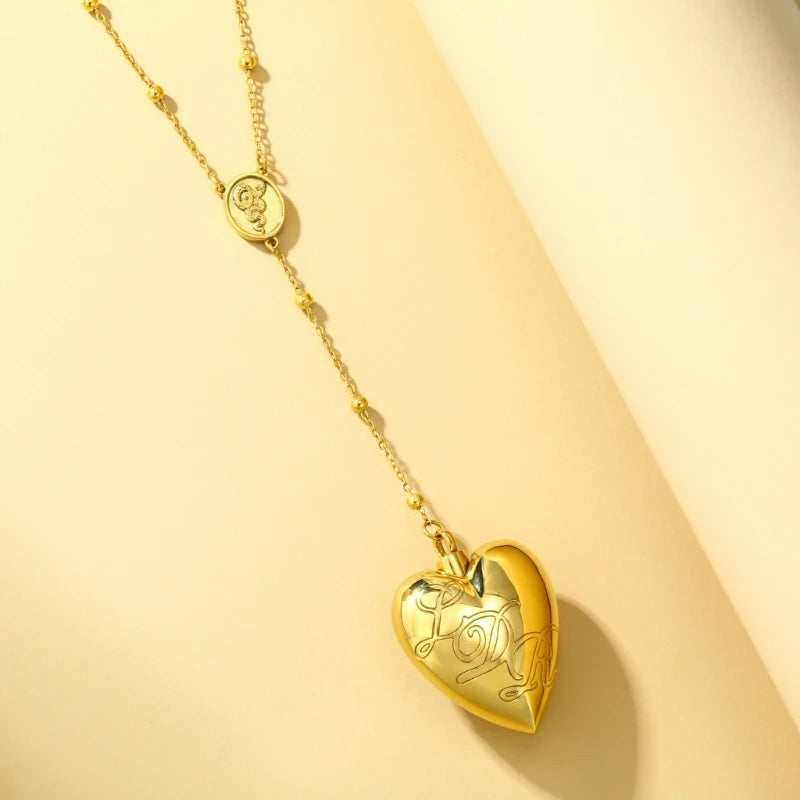 Nyvele Heart Pendant Necklace – Snake Design, Valentine Gift for Women & Girls