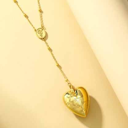 Nyvele Heart Pendant Necklace – Snake Design, Valentine Gift for Women & Girls