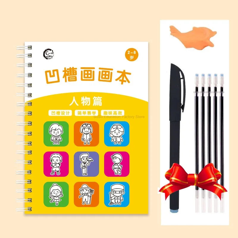 Nyvele - Caderno Mágico de Desenho Infantil – Idade 3 a 8 Anos