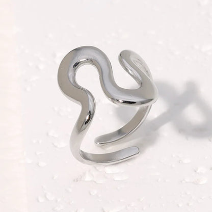 Nyvele Gold Plated Stainless Steel Open Ring for Women – Trendy Jewelry