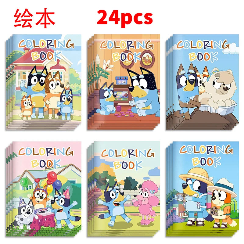 Nyvele - Bluey & Bingo – Livro de Desenho e Brinquedo DIY Infantil