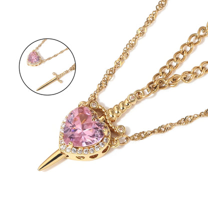 Nyvele Heart Sword Pendant Necklace – Couple Jewelry