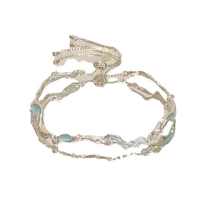 Nyvele Steel Butterfly Cherry Blossom Bracelet with Pink Zircon – For Woman's