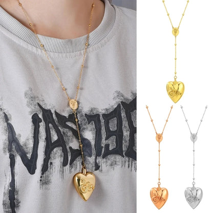 Nyvele Heart Pendant Necklace – Snake Design, Valentine Gift for Women & Girls