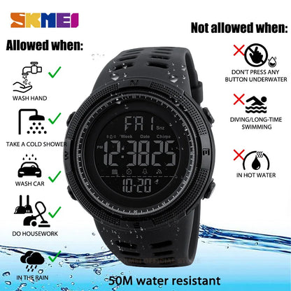 Nyvele 1251 Men’s Digital Sports Watch – Waterproof & Multi-Function