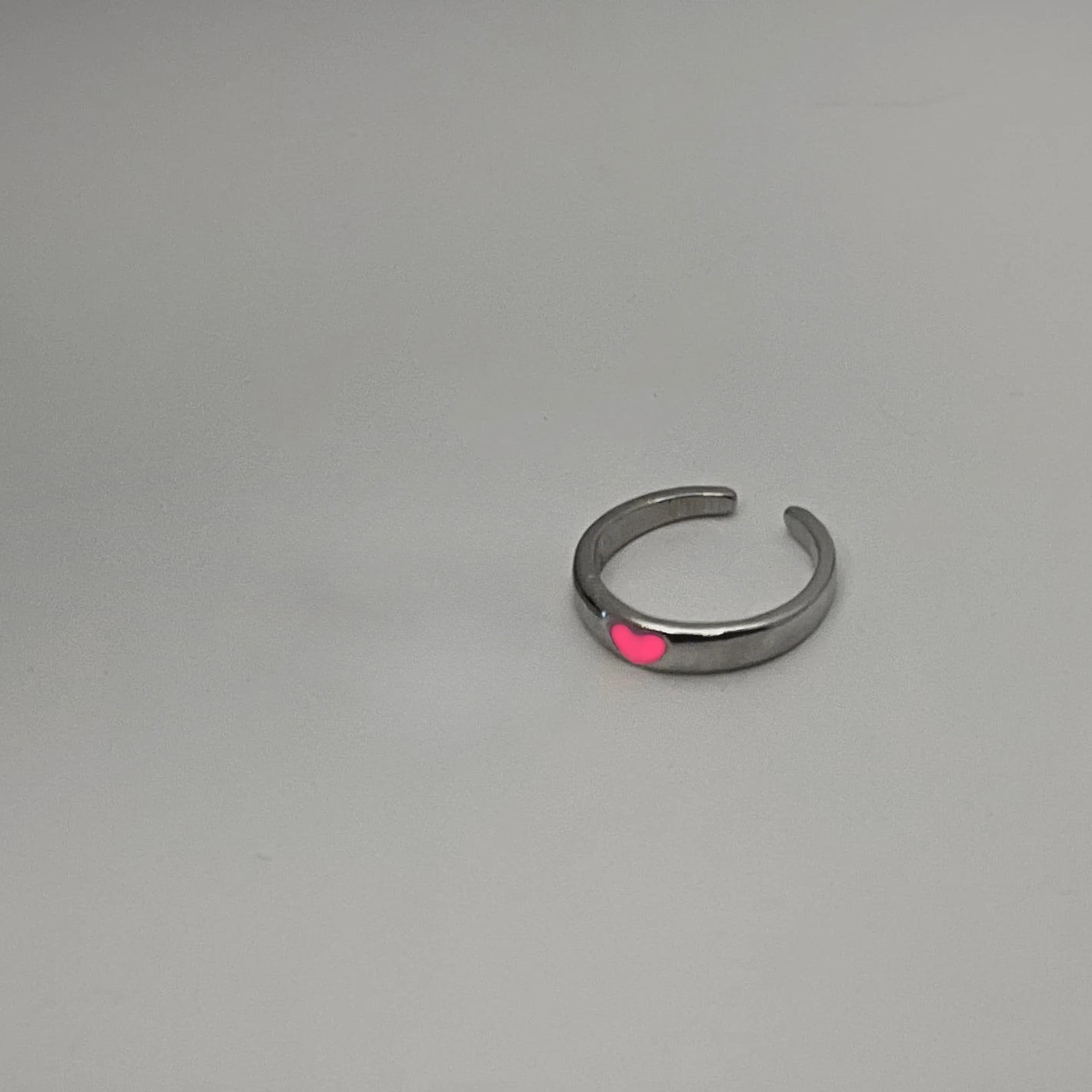 Nyvele Glowing Blue & Pink Heart Ring – Couple Jewelry for Couple