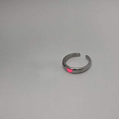 Nyvele Glowing Blue & Pink Heart Ring – Couple Jewelry for Couple