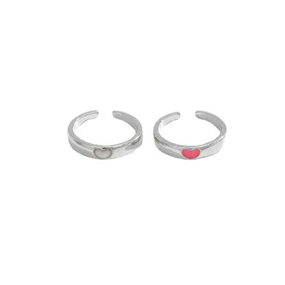 Nyvele Glowing Blue & Pink Heart Ring – Couple Jewelry for Couple