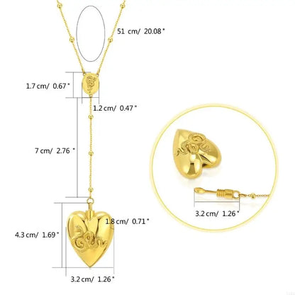 Nyvele Heart Pendant Necklace – Snake Design, Valentine Gift for Women & Girls